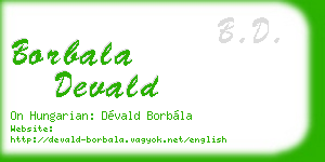 borbala devald business card