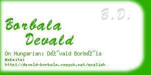 borbala devald business card